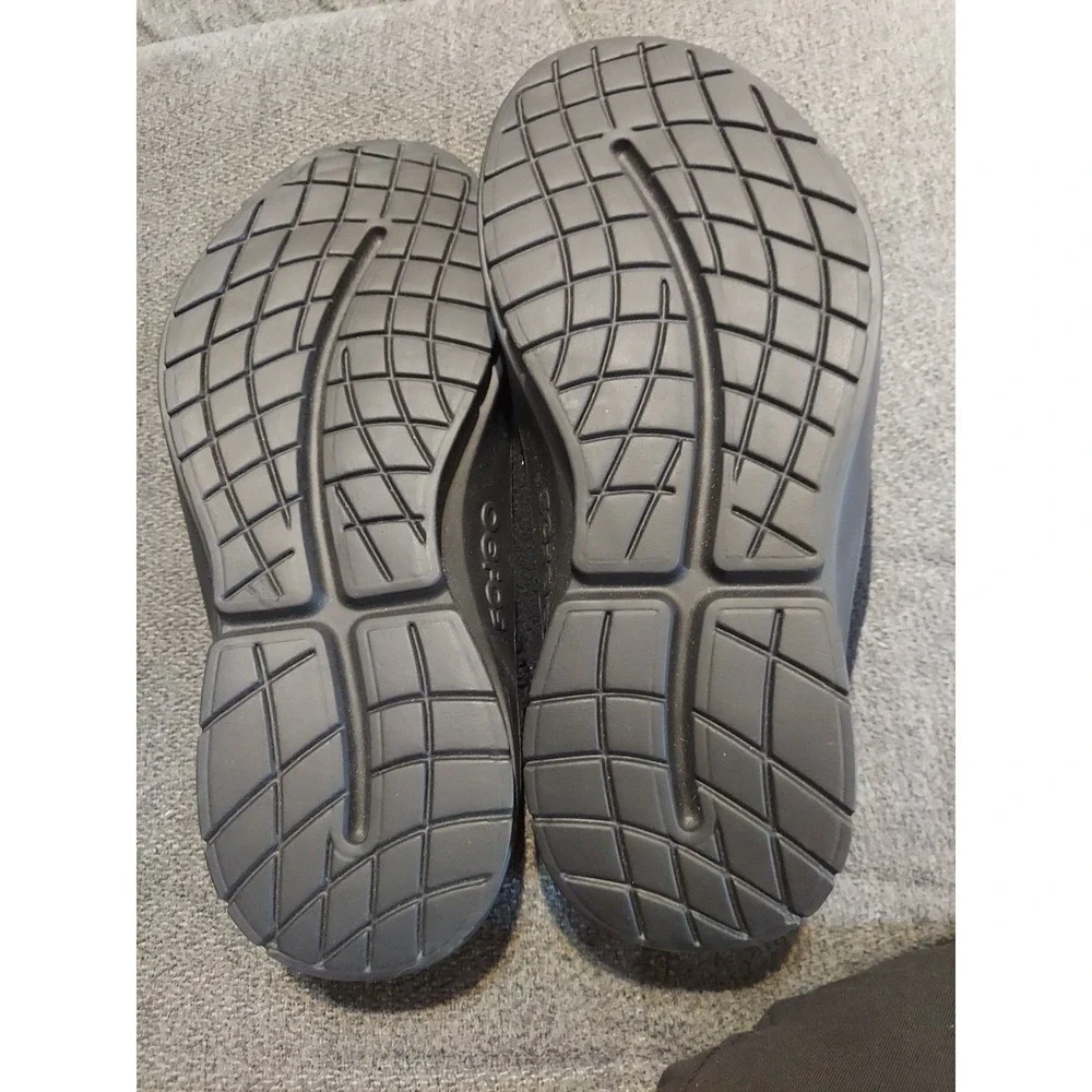 OOFOS OOcoozie Mule Men's 11 EU 44 Slip On Recovery Shoes Black Sherpa
